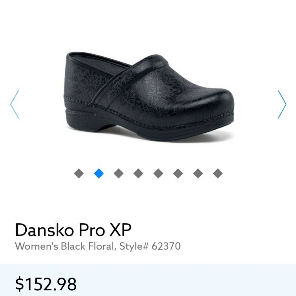 Danske Black Floral Clogs